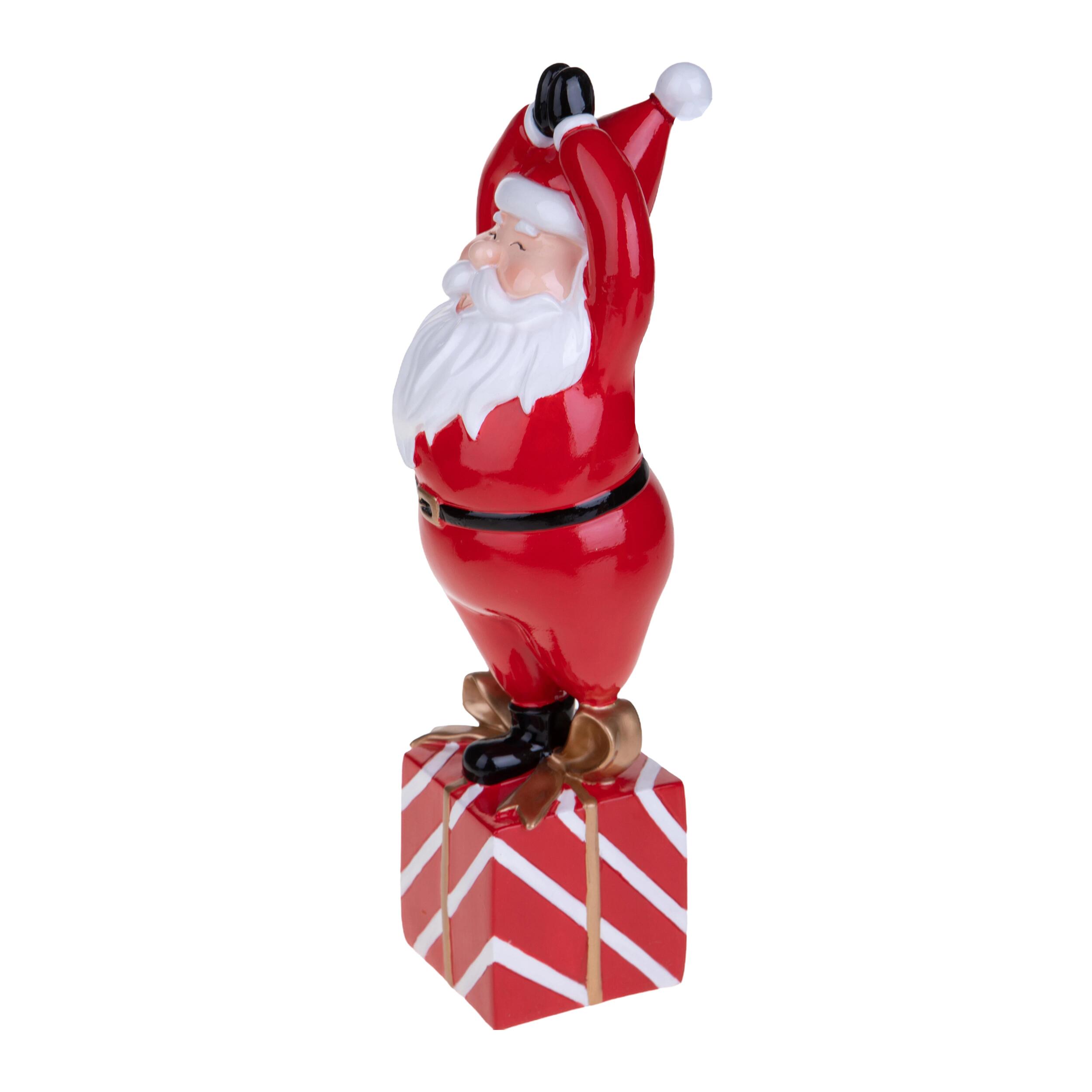 Babbo Natale con mani giunte - Pezzi 1 - H 32,5 cm - Colore: Rosso - Bianchi Dino