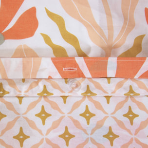 Parure de lit réversible imprimé floral 2 places 260 x 240cm - Solea