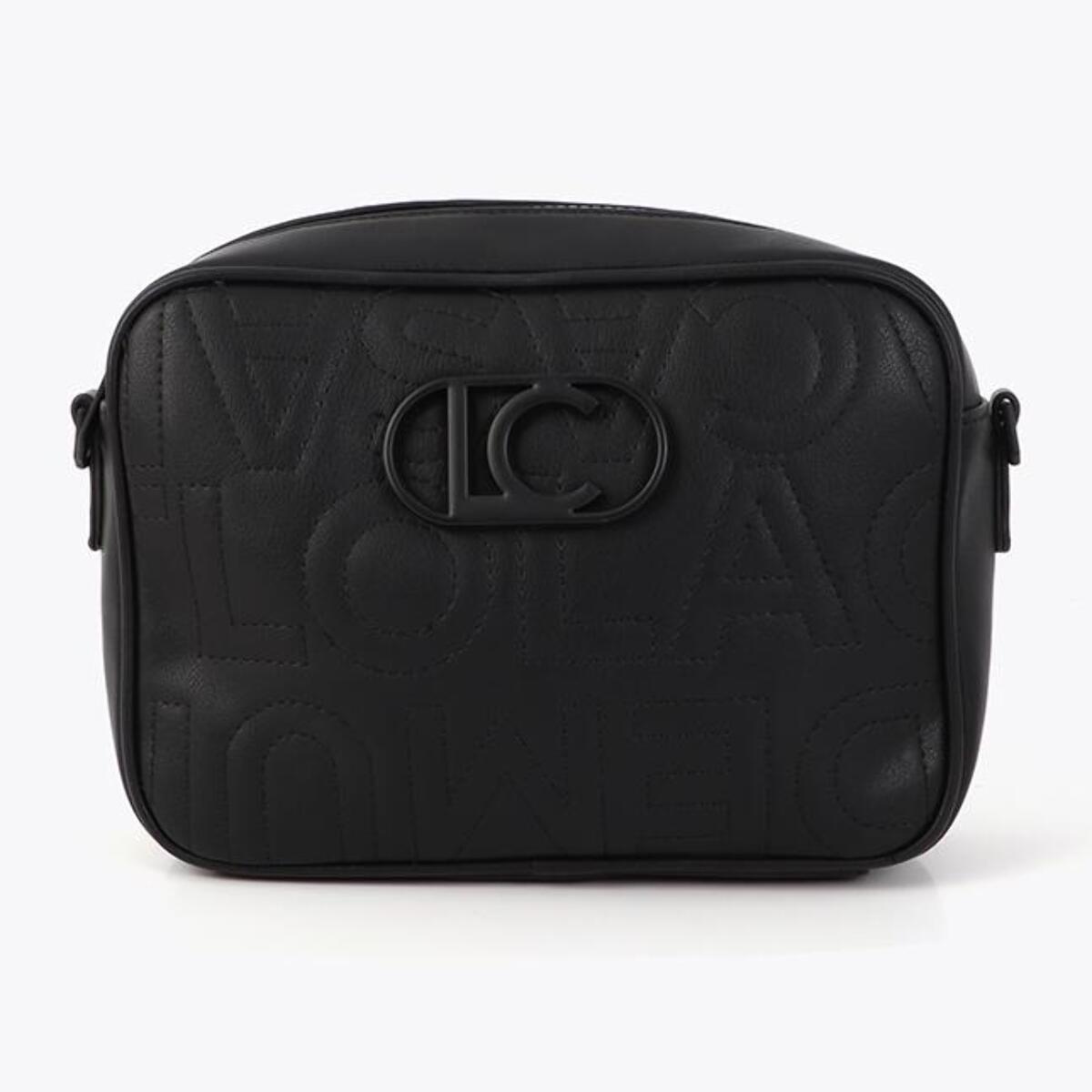 borsa a tracolla trapuntata nera