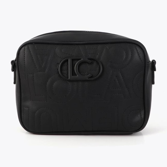 borsa a tracolla trapuntata nera