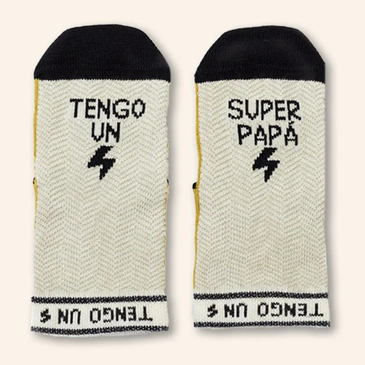 Mini Calcetines "Tengo un superpapá" RAYAS talla 31-34