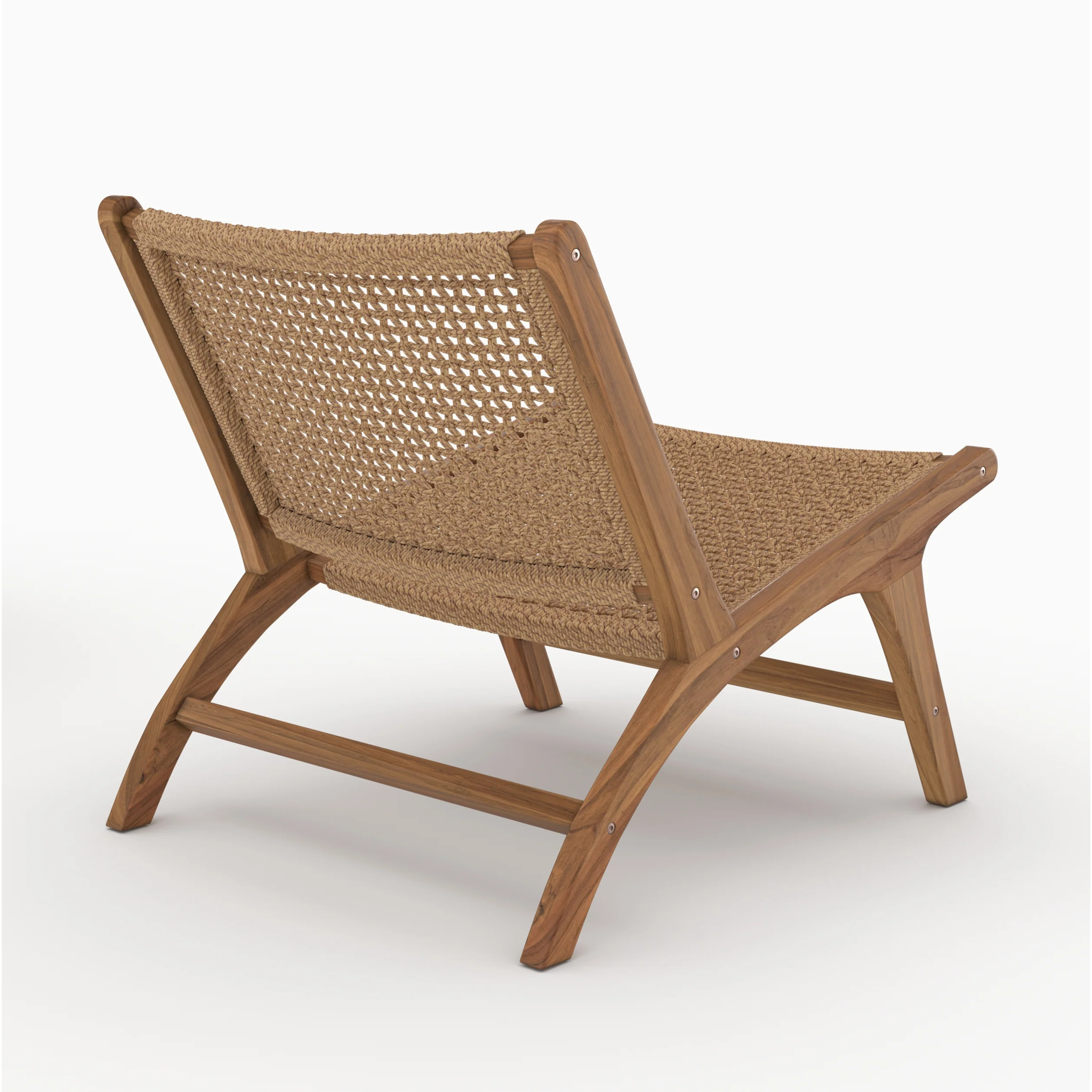 Fauteuil en bois de teck et tissage synthétique - Kilka