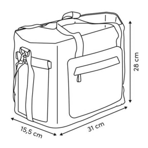 Sac repas isotherme 12,5L beige