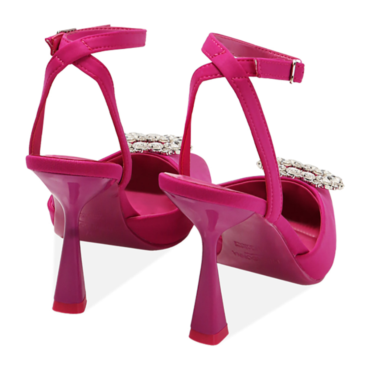 Décolleté slingback gioiello fucsia, tacco 10 cm