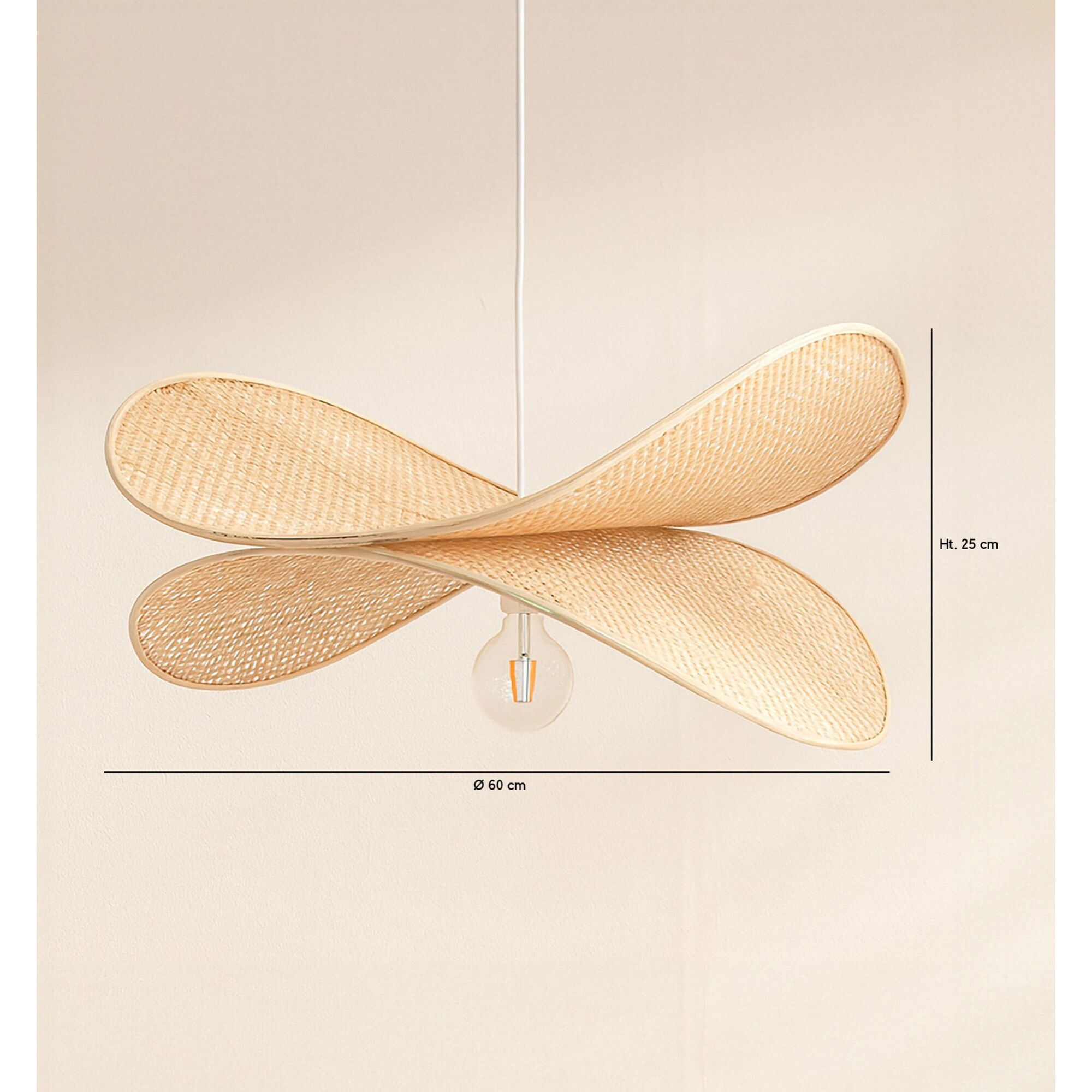 Suspension aérienne en bambou d60cm LUCIOLE