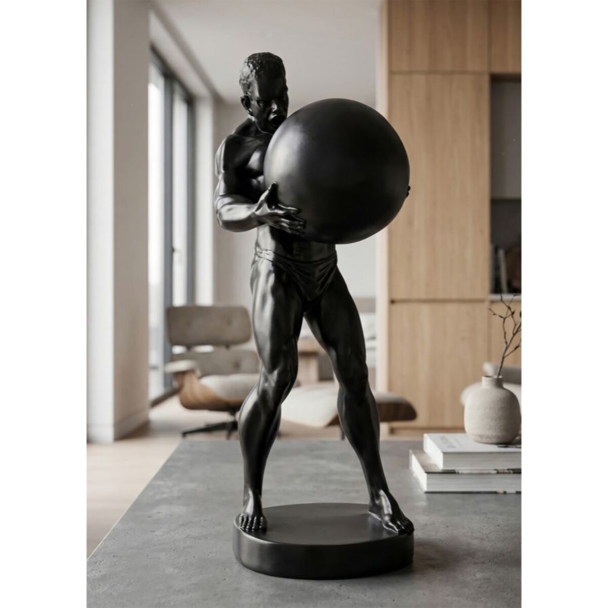 STATUETTA ATLAS CM 18,5X20,5X43,5