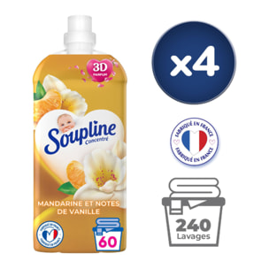 Pack de 2 - Lot de 2 Adoucissants Soupline concentré 3D Vanille et mandarine