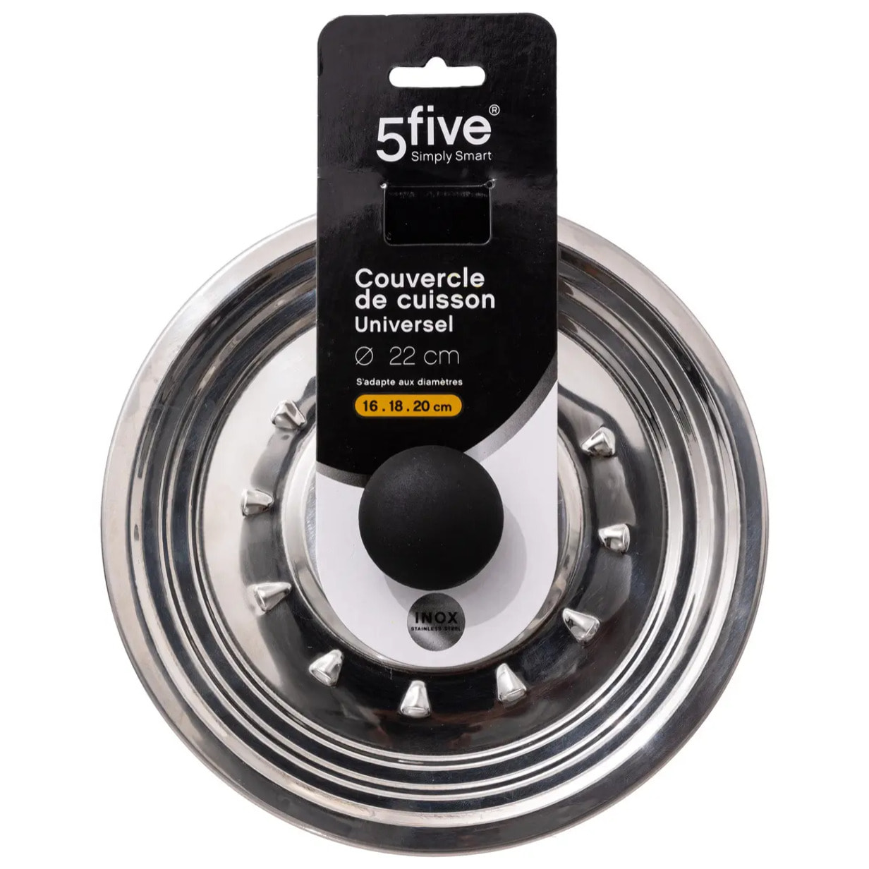 Couvercle en inox universel 16/18/20cm
