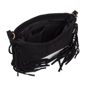 Altare borsa a tracolla donna. Vera pelle scamosciata.
