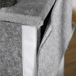 árbol Rascador para Gatos 48x48x107 cm con Cueva de Fieltro Desmontable y Hamaca