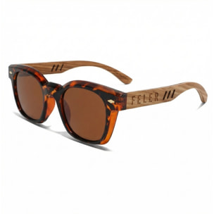Gafas de Sol Feler 1588-2 Polarizadas de Madera Unisex 59 mm