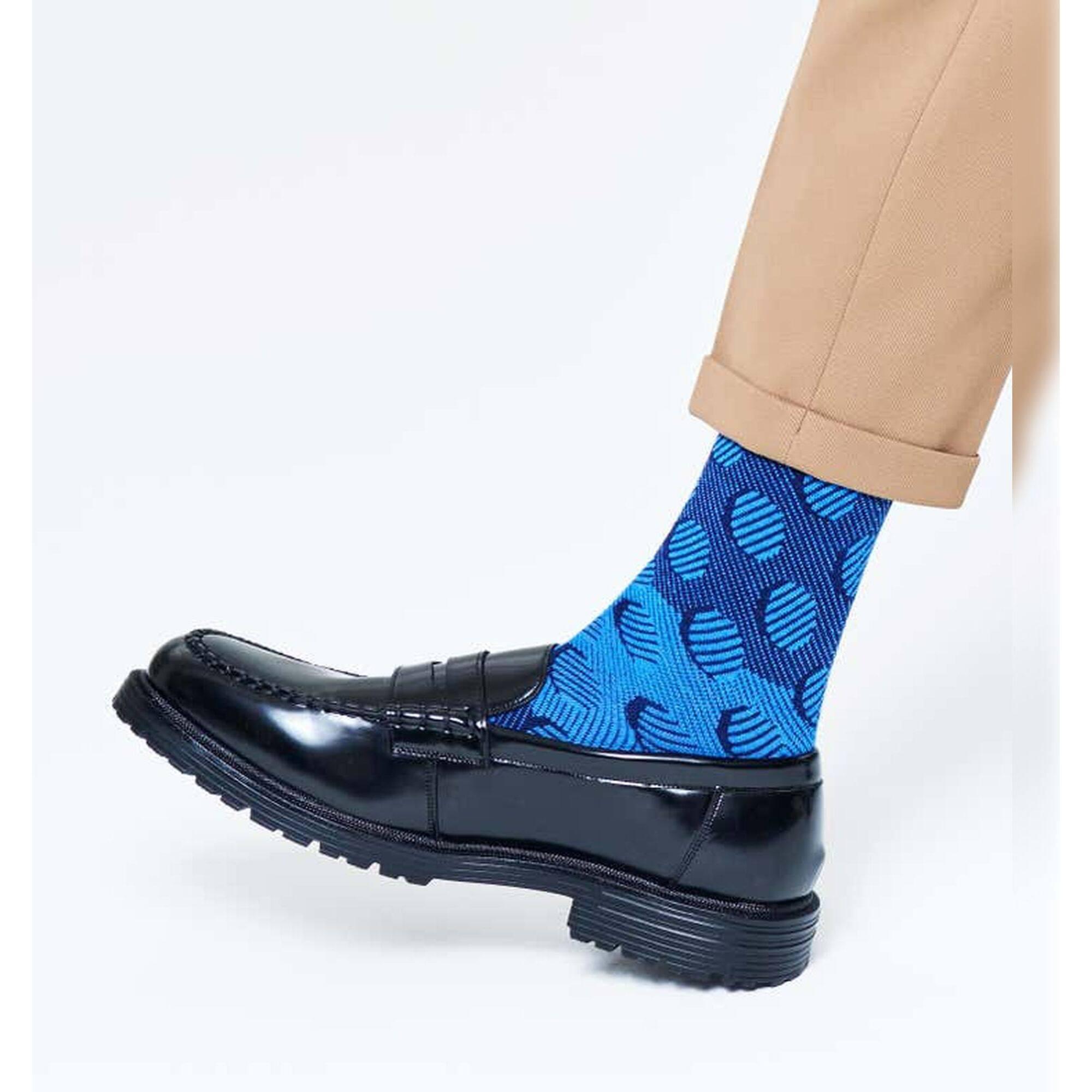 Calcetines dressed big thin wool crew azul