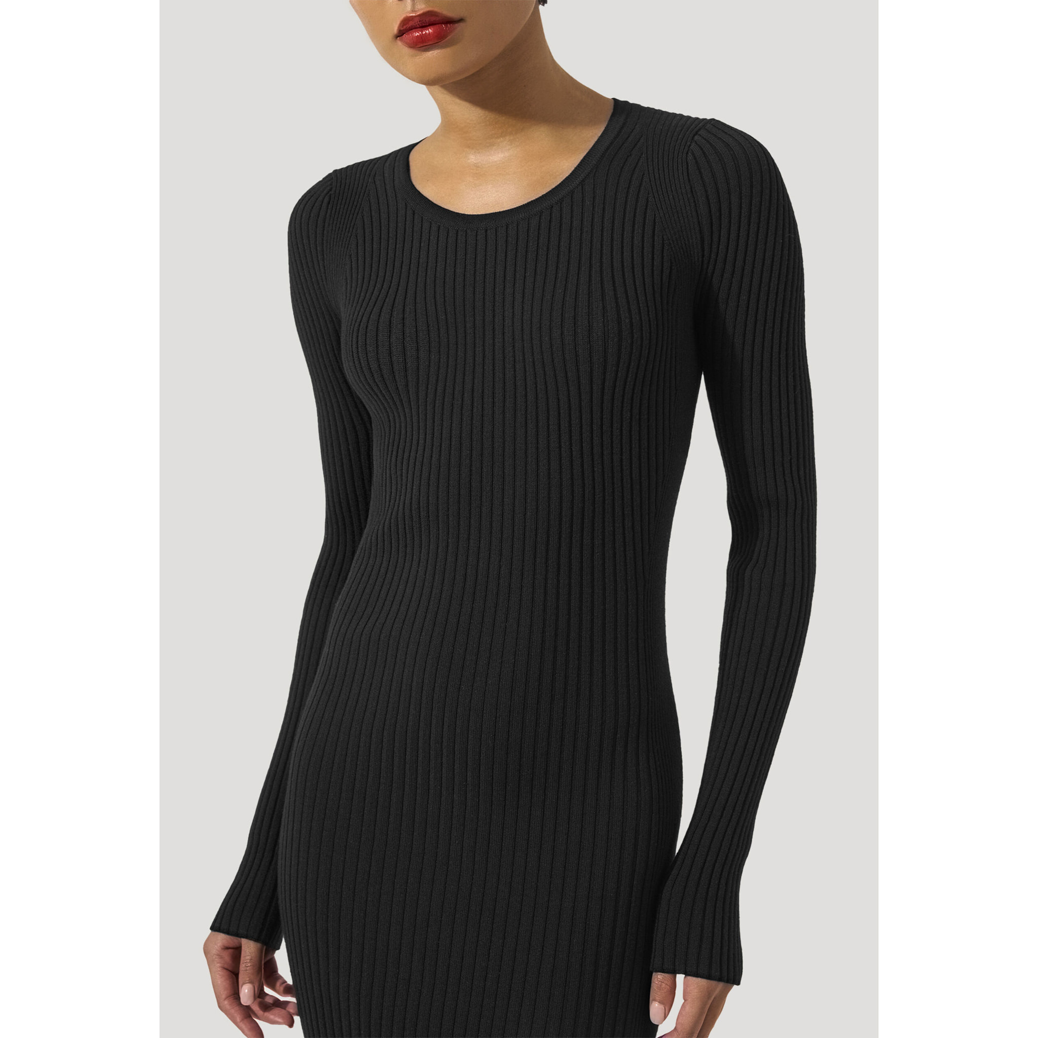 Vestito Fine Merino Rib Dress
