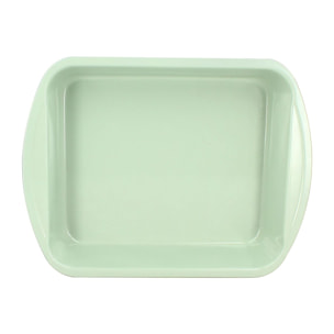 Plat à four rectangulaire en acier carbone celadon 35x27cm COLORAMA