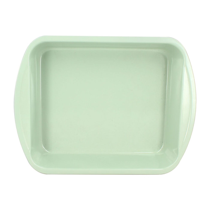Plat à four rectangulaire en acier carbone celadon 35x27cm COLORAMA