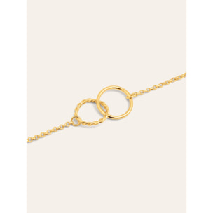 Collar Circles Twist Baño Oro