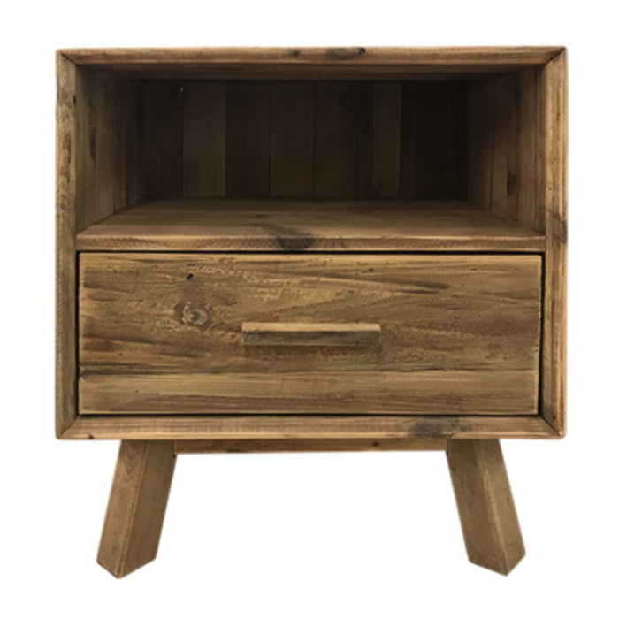 Table de chevet en bois de pin avec rangements - ORIGIN