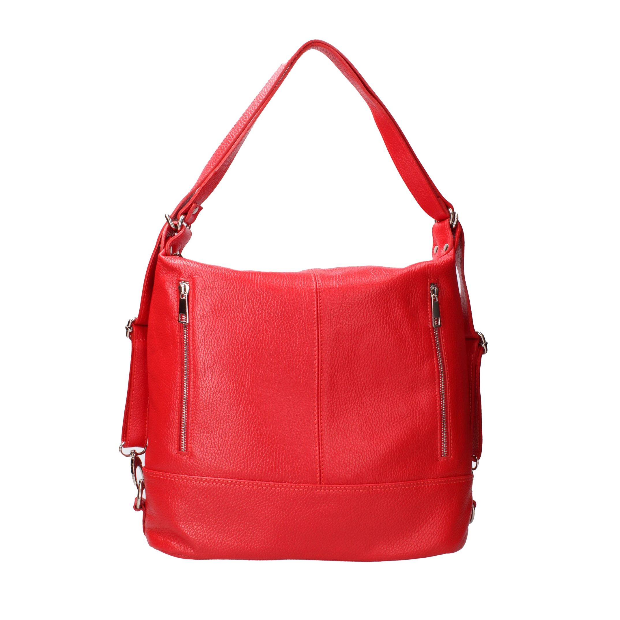 Borsa a spalla convertibile in zaino Anjelica da donna In Vera pelle Made in Italy 33x31x12 cm