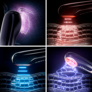 Instrumento de belleza RF multiefecto con 4 modos de uso.