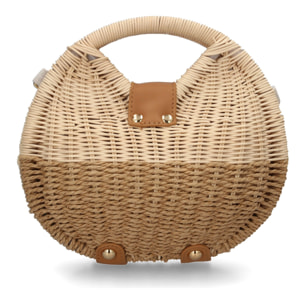 Bolso de hombro para mujer, material de rafia, diseño elegante y moderno ideal para verano