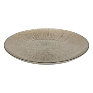 Assiette plate Gloria champagne D28xH2,5cm