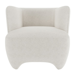 NOA - Fauteuil en laine bouclée écrue
