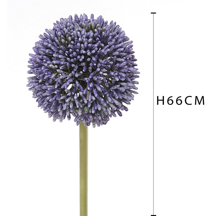 Fiore Di Allium. Altezza 66 Cm - Pezzi 6 - 6X66X6cm - Colore: Blu - Bianchi Dino - Fiori Artificiali