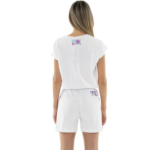 T-shirt da donna con inserto a rete Leone Summer Bright
