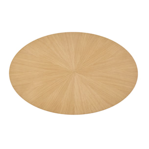 Table basse ovale bois clair chêne L90 cm DIELLI