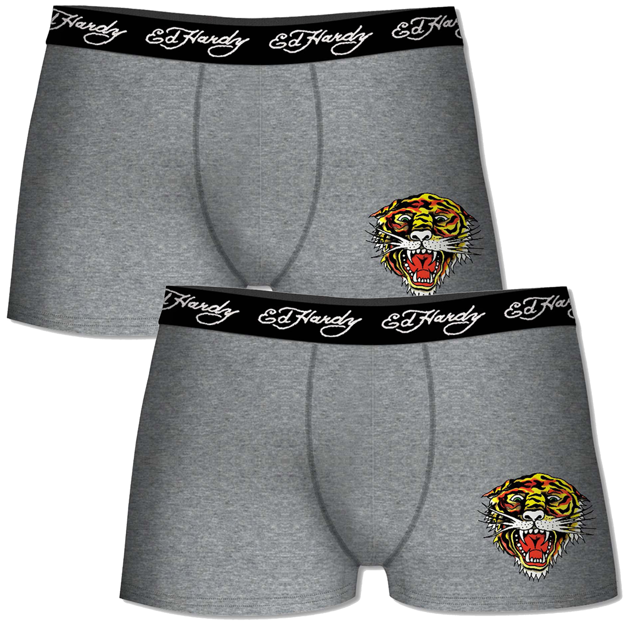 set de 2 bóxer ed hardy para hombre gris