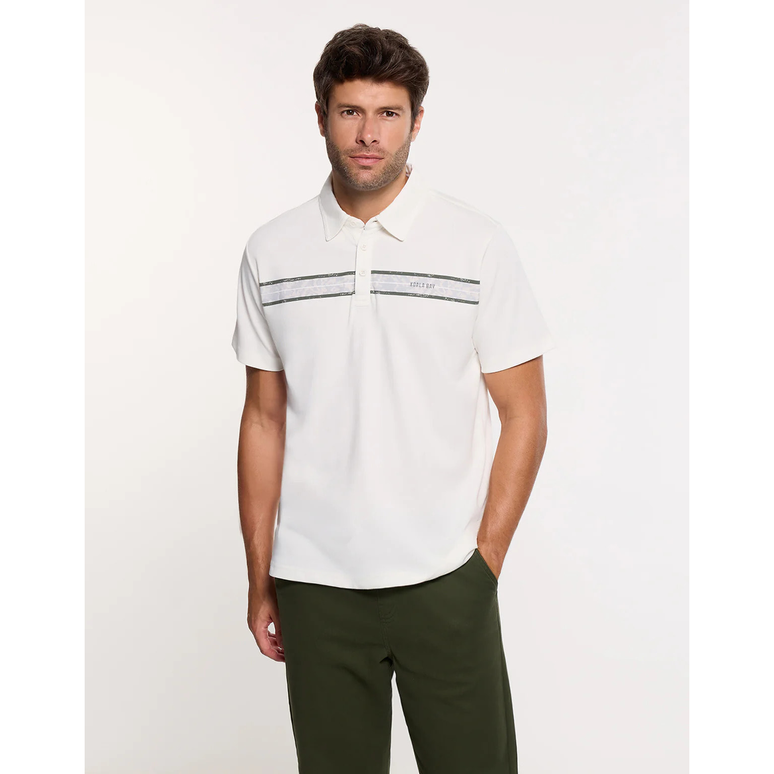 Polo Manga Corta Off White - Bereford