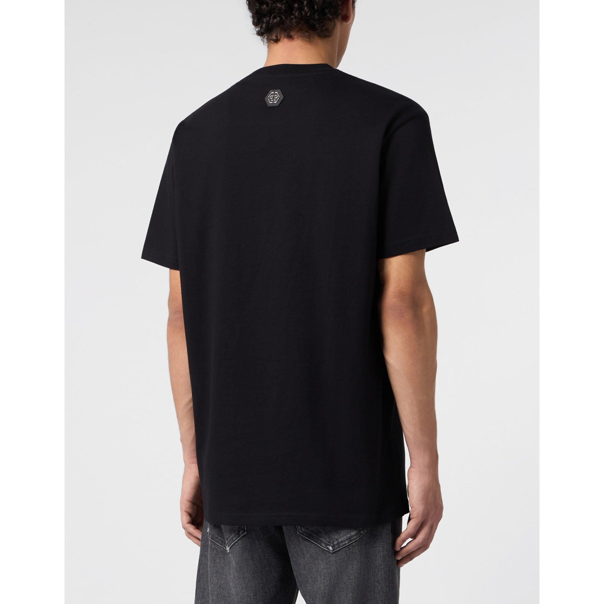 PHILIPP PLEIN Camiseta de cuello redondo y manga corta SKULL