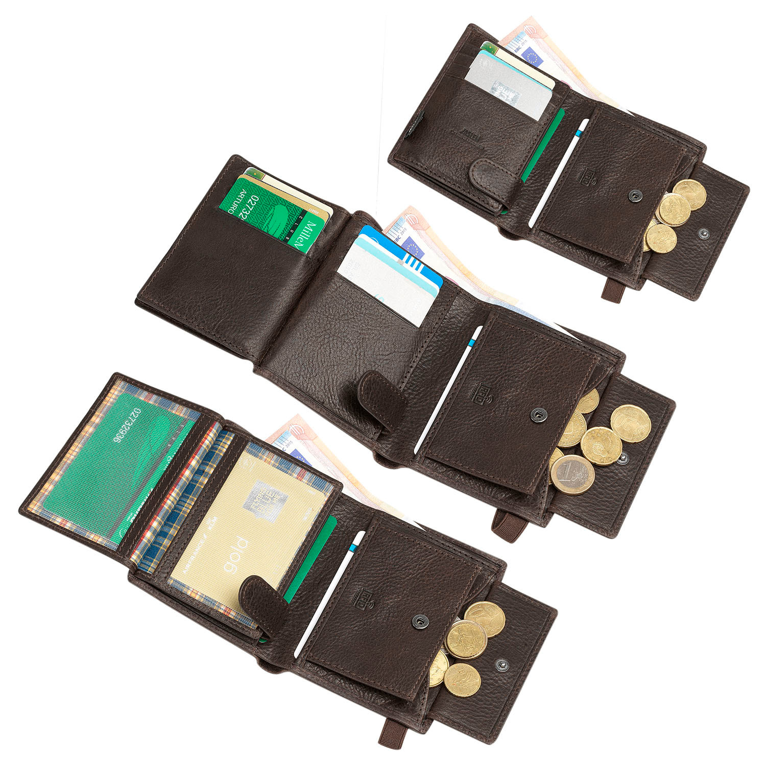 Cartera Hombre Piel Jaslen Hannover Marron