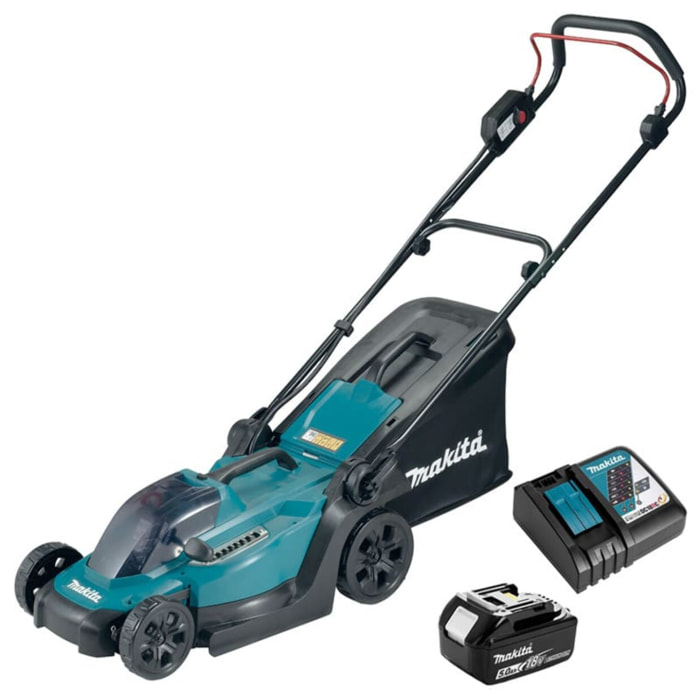 Tondeuse 33 cm 18V - MAKITA - avec 1 batterie 18V 5.0Ah - chargeur - DLM330RT