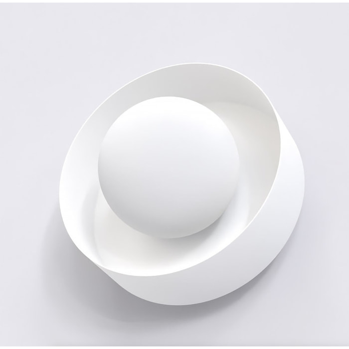 Lampada a parete Lulu in acciaio bianco opaco