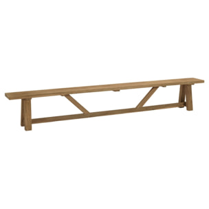 KALLY - Banc de jardin 300x28cm en bois de teck recyclé naturel