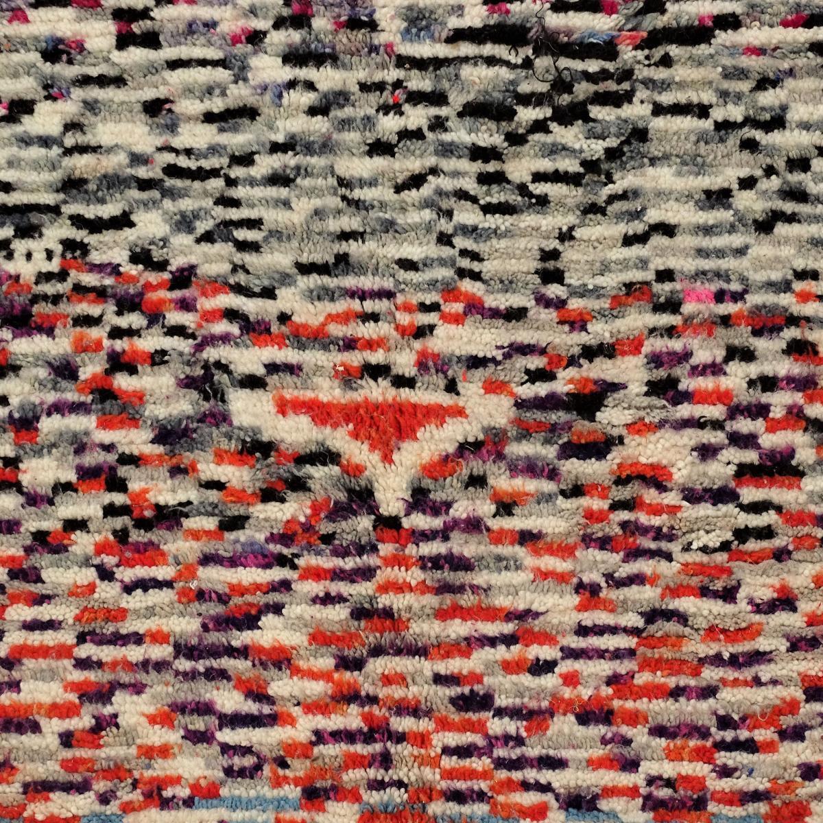 Authentique tapis berbère fait à la main en laine motif ethnic TITA