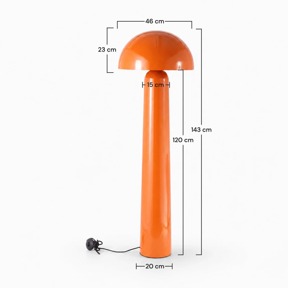 Lampadaire en métal orange - Clara