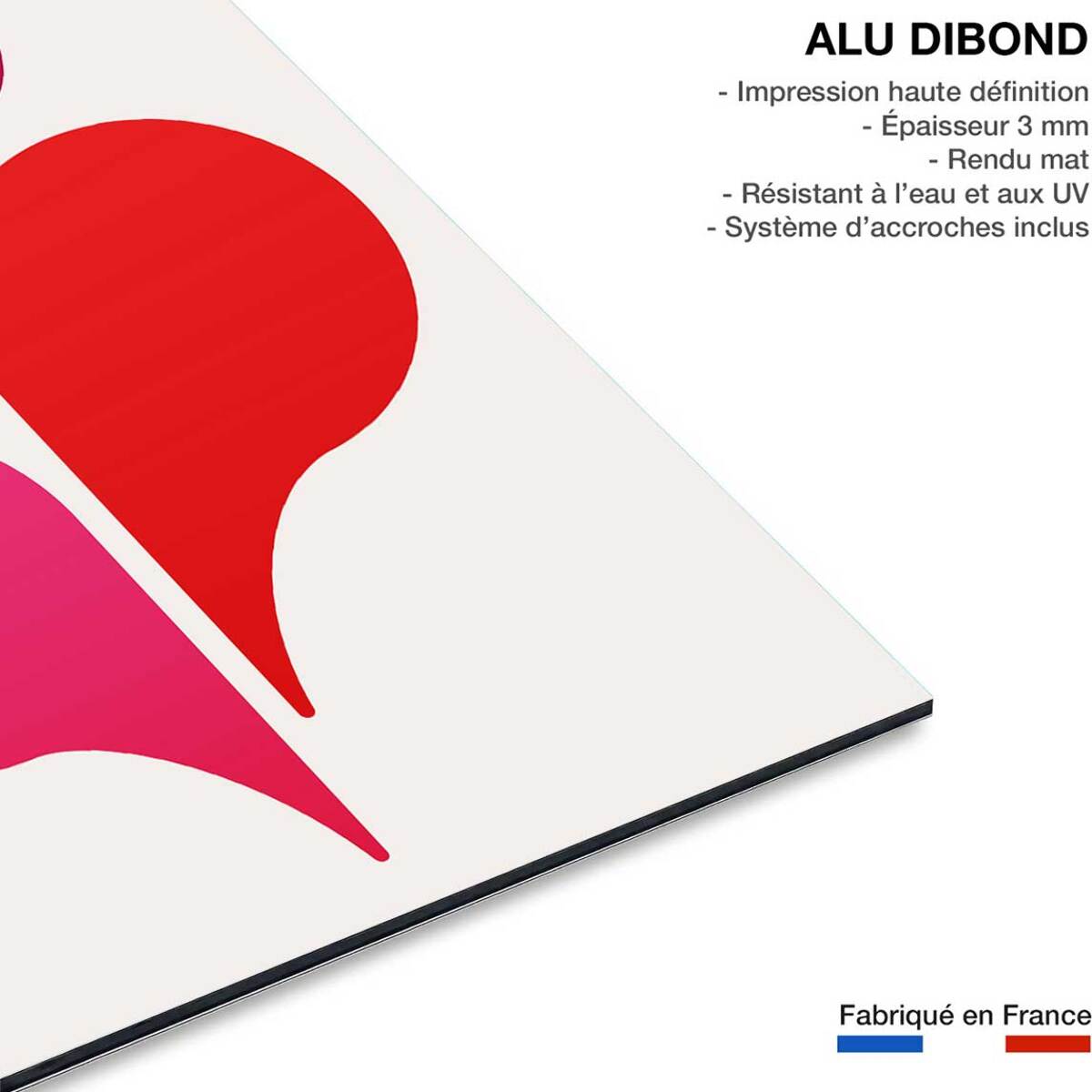 Tableau seventies pink Tableau alu Dibond