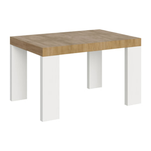 Table Roxell Mix Extensible dessus Chêne Nature structure Frêne Blanc 90x130 Allongée 390