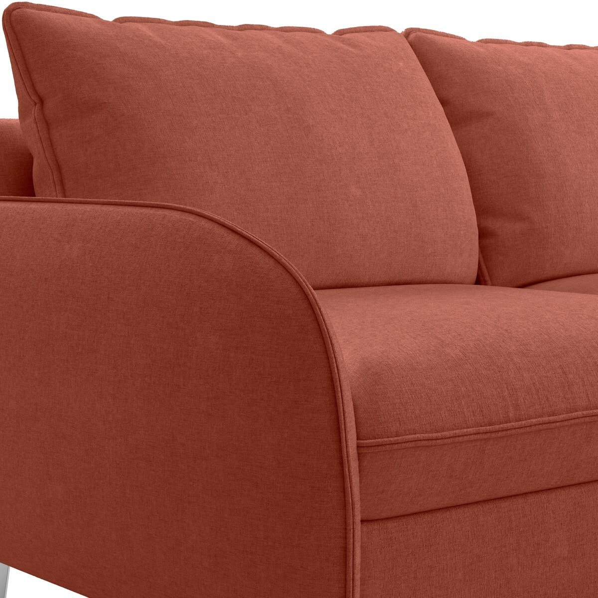 Canapé droit convertible 3 places en tissu chenille - ouverture express - NOVOLI