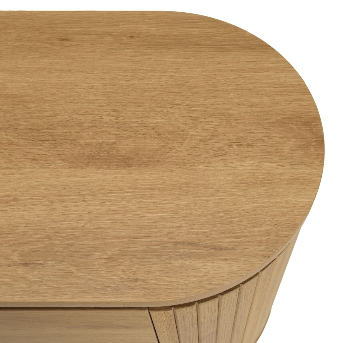 ETHAN - Buffet arrondi couleur naturelle 3 portes
