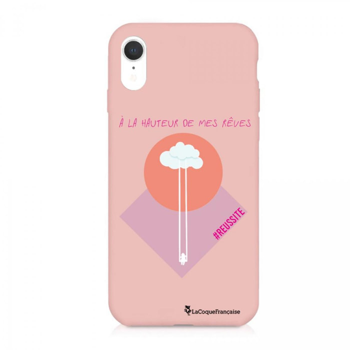 Coque iPhone Xr Silicone Liquide Douce rose pâle A La Hauteur De Mes Rêves La Coque Francaise.