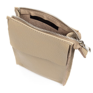 Albaretto Bolso bandolera de mujer de piel auténtica acabado Dollaro