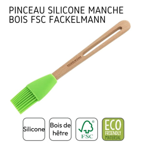 Pinceau de cuisine et de pâtisserie 26 cm en poils silicone Fackelmann Nature