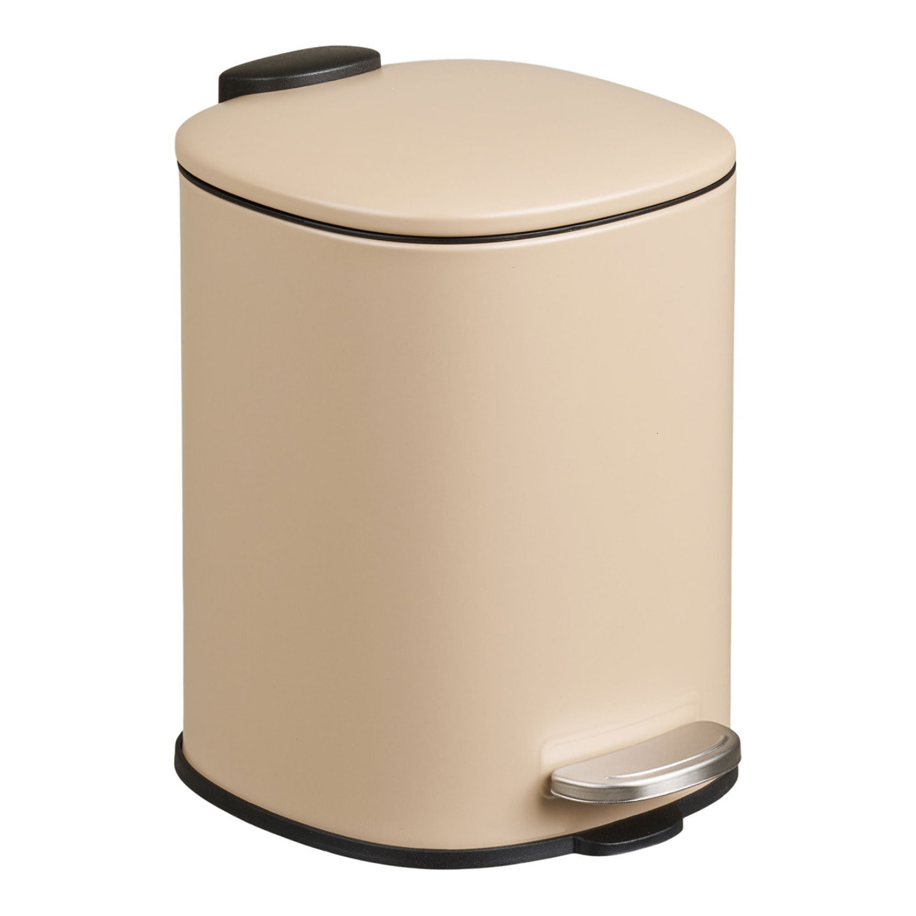 Pattumiera a pedale Lodi in metallo beige soft close 3 litri