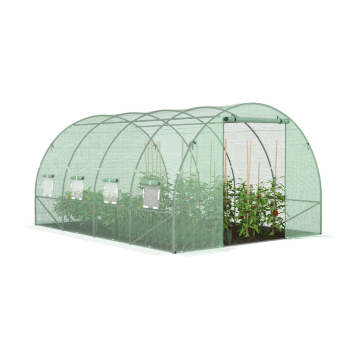 Serre tunnel verte 3x4m