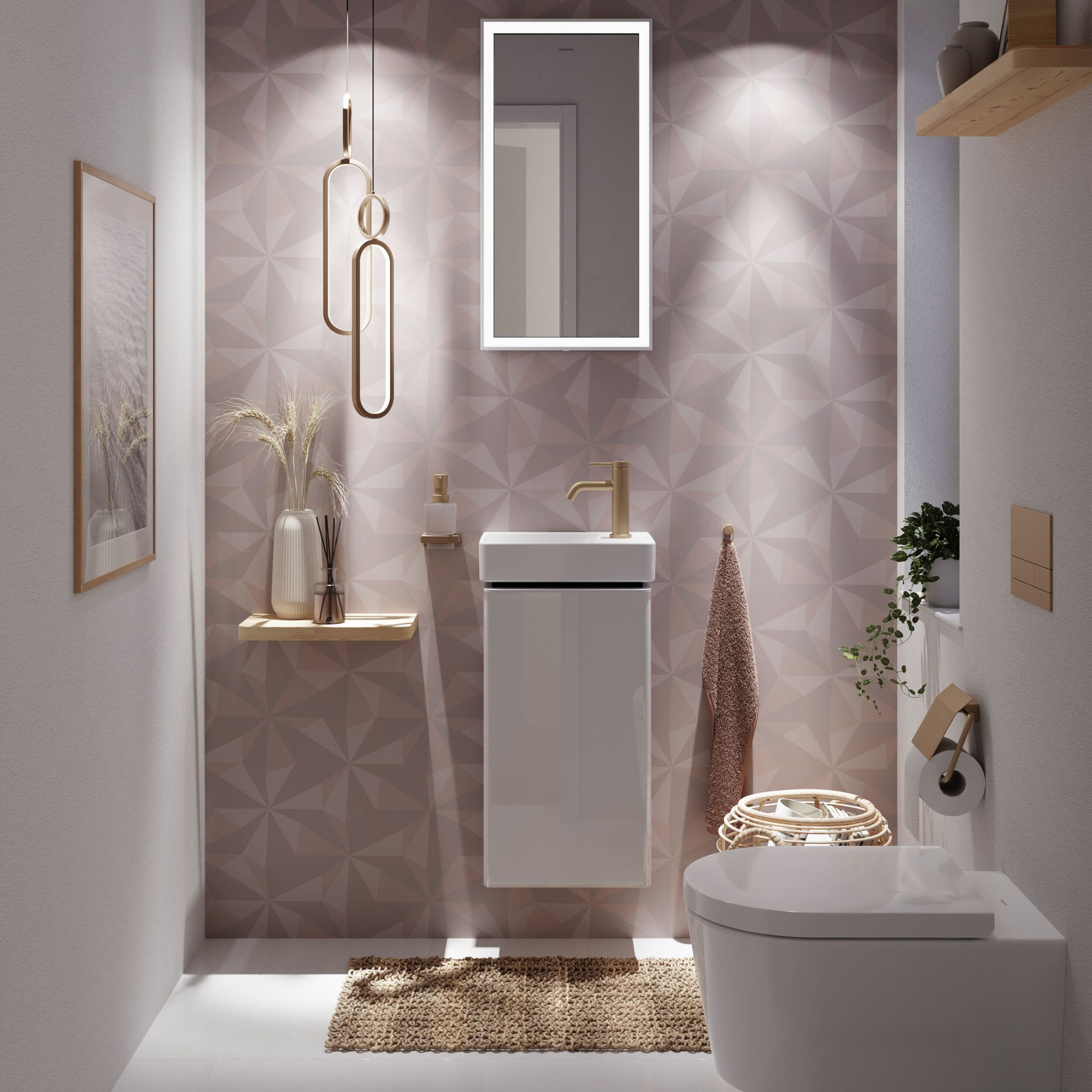 Mitigeur lavabo Tecturis S 80 Ecosmart+ Bronze brossé
