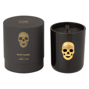 J-Line bougie parfumée Crâne Nuit Noire - Mysterious Palace - verre - noir - large - 65H
