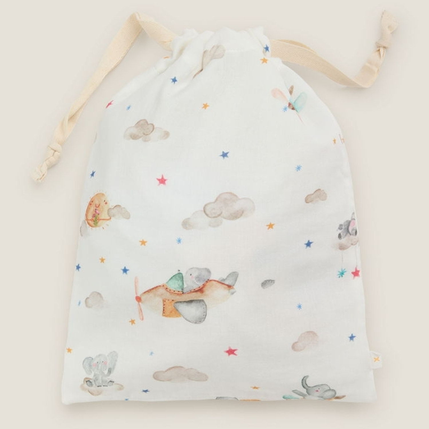 Bolsa de merienda elefantes voladores

 Sielu color blanco Algodón